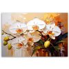 Obraz na plátne Orchidey Biele Kvety Abstraktné (Rozmery 90 x 60 cm)