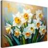 Obraz na plátne Narcisy Biele Kvety Abstraktné (Rozmery 90 x 60 cm)