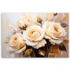 Obraz na plátne Krémové ruže Kvety (Rozmery 90 x 60 cm)