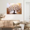 Obraz na plátne Strom života kvety béžová (Rozmery 90 x 60 cm)