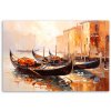 Obraz na plátne Benátky Mesto Gondoly Béžová (Rozmery 90 x 60 cm)