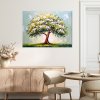 Obraz na plátne 3D Zelený kvitnúci strom života Kvety (Rozmery 90 x 60 cm)