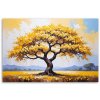 Obraz na plátne 3D Zlatý kvitnúci strom života (Rozmery 90 x 60 cm)