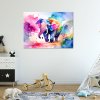 Obraz na plátne Farebný slon Safari Akvarel (Rozmery 90 x 60 cm)