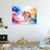 Obraz na plátne Farebný tiger safari akvarel (Rozmery 90 x 60 cm)
