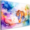 Obraz na plátne Farebný tiger safari akvarel (Rozmery 90 x 60 cm)
