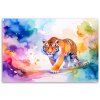 Obraz na plátne Farebný tiger safari akvarel (Rozmery 90 x 60 cm)