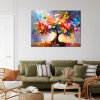 Obraz na plátne 3D Farebný kvitnúci strom života (Rozmery 90 x 60 cm)