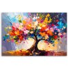 Obraz na plátne 3D Farebný kvitnúci strom života (Rozmery 90 x 60 cm)