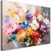 Obraz na plátne Farebná kytica kvetov imitácia farby (Rozmery 90 x 60 cm)