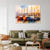 Obraz na plátne Farebné lode Lode v prístave (Rozmery 90 x 60 cm)