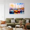 Obraz na plátne Farebné lode Lode Prístav (Rozmery 90 x 60 cm)