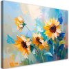 Obraz na plátne Slnečnice Kvety imitácia olejovej farby (Rozmery 90 x 60 cm)