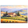 Obraz na plátne Toskánsko Krajina Dom na kopci (Rozmery 90 x 60 cm)