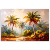 Obraz na plátne Palmové stromy džungľa imitácia farby (Rozmery 90 x 60 cm)