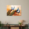 Obraz na plátne Farebné pávy Vtáky efekt farby (Rozmery 90 x 60 cm)