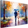 Obraz na plátne Pár na prechádzke v parku (Rozmery 90 x 60 cm)