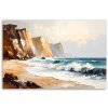 Obraz na plátne Skaly Pláž More ako maľované (Rozmery 90 x 60 cm)