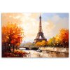 Obraz na plátne Eiffelova veža Paríž Krajina ako z obrazu (Rozmery 90 x 60 cm)