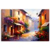 Obraz na plátne Talianske uličky Kvety Domy (Rozmery 90 x 60 cm)