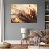 Obraz na plátne Béžový abstrakt so zlatom (Rozmery 120 x 80 cm)