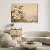 Obraz na plátne Kvety pivoniek Retro Béžová (Rozmery 120 x 80 cm)