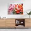 Obraz na plátne Ružové kvety pivonky oranžová (Rozmery 120 x 80 cm)