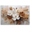Obraz na plátne Biele hnedé maľované poľné kvety (Rozmery 120 x 80 cm)