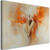 Obraz na plátne Nude Couple Love Abstract Orange (Rozmery 120 x 80 cm)
