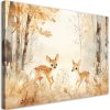 Obraz na plátne Plavé zvieratá v lese Béžová (Rozmery 120 x 80 cm)