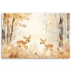 Obraz na plátne Plavé zvieratá v lese Béžová (Rozmery 120 x 80 cm)