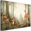 Obraz na plátne Lesné zvieratá Príroda Béžová (Rozmery 120 x 80 cm)