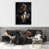 Obraz na plátne Zvieratá Black Panther v oblekoch (Rozmery 80 x 120 cm)