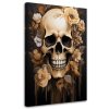 Obraz na plátne Béžové kvety lebky (Rozmery 80 x 120 cm)