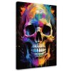 Obraz na plátne Farebná abstrakcia lebky (Rozmery 80 x 120 cm)