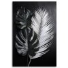 Obraz na plátne Monstera necháva čierne a biele (Rozmery 80 x 120 cm)
