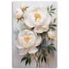 Obraz na plátne Pivonky Príroda s bielymi kvetmi (Rozmery 80 x 120 cm)