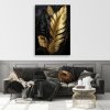 Obraz na plátne Palmové listy Black and Gold Loft (Rozmery 80 x 120 cm)