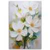 Obraz na plátne Biele maľované kvety Príroda (Rozmery 80 x 120 cm)