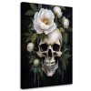 Obraz na plátne Kvety bielej pivónie lebky (Rozmery 80 x 120 cm)