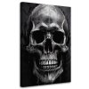 Obraz na plátne Lebka čierna a biela (Rozmery 80 x 120 cm)