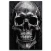 Obraz na plátne Lebka čierna a biela (Rozmery 80 x 120 cm)