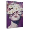 Obraz na plátne Dievča s namaľovanými kvetmi na hlave (Rozmery 80 x 120 cm)