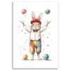 Obraz na plátne Králik žonglér Cirkus farebný (Rozmery 80 x 120 cm)