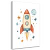 Obraz na plátne Farebný raketový priestor (Rozmery 80 x 120 cm)