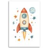Obraz na plátne Farebný raketový priestor (Rozmery 80 x 120 cm)