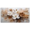 Obraz na plátne Biele hnedé maľované poľné kvety (Rozmery 120 x 60 cm)