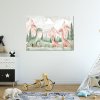 Obraz na plátne Dinosaurs Mountains Forest Green (Rozmery 60 x 40 cm)