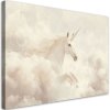 Obraz na plátne Jednorožec v béžových oblakoch (Rozmery 60 x 40 cm)