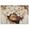 Obraz na plátne Žena Kvety na hlave Béžová (Rozmery 120 x 80 cm)